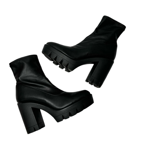 Giuseppe Zanotti | Gintonic Stretch-Leather Platform Sock Boots Black 41 - Picture 11 of 14